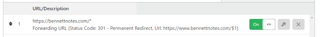 Redirect Page Rule